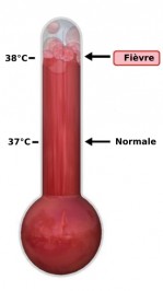 Pour prélever la température, il faut placer un thermomètre sous l’aisselle pendant quelques minutes