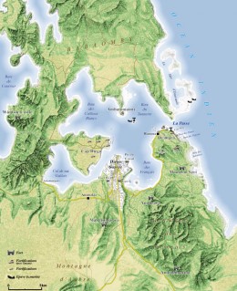 Plan des fortifications de la Baie de Diego Suarez