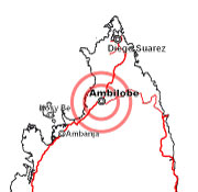 Localisation d'Ambilobe au Nord de Madagascar