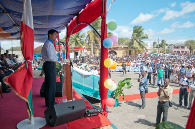 Le Président de la HAT Andry Rajoelina en visite éclair à Diego Suarez