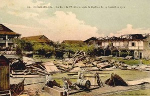 La zone militaire après le cyclone de 1912