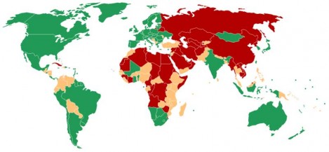 Carte : la démocratie dans le monde