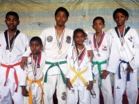 Les jeunes médaillés du Club Red Tiger Taekwondo de Diego Suarez
