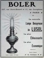 Publicité pour une lampe au lusol