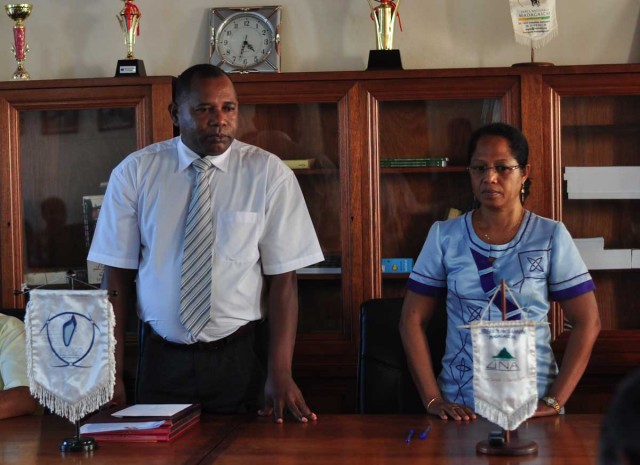 Lucien Maurice Boto, directeur territorial du BIANCO Antsiranana et Cécile Manorohanta, Présidente de l'UNA