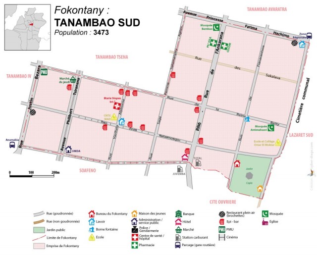 Plan du quartier Tanambao Sud