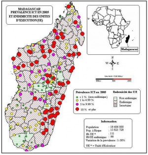 A Madagascar 98 districts sur 112 sont endémiques