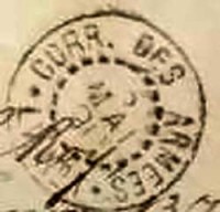 Daté du 5 mai 1890, le premier cachet postal connu de Diego Suarez