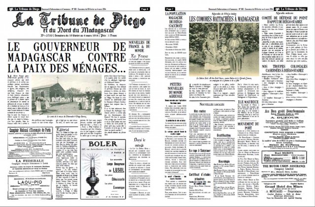 La Tribune de Diego il y a cent ans