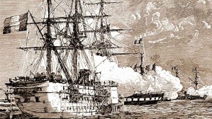 Des navires français qui envahissaient Vohemar