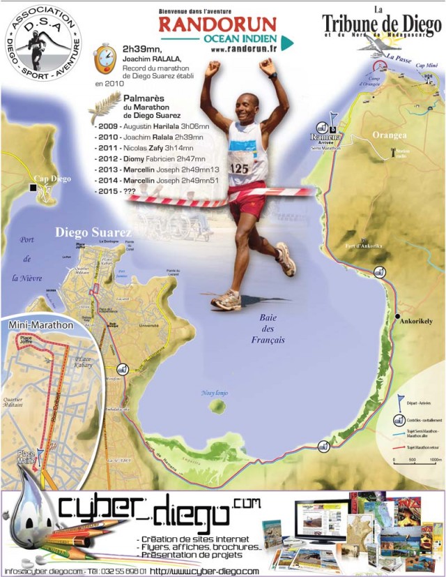 Le circuit de la VIIème édition du Marathon de Diego Suarez