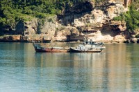 Remorquage du Zoulflikar dans la baie de Diego Suarez