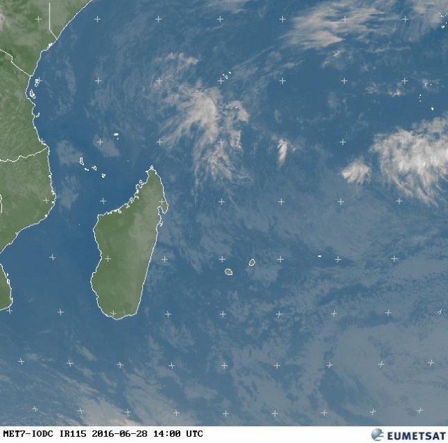 Image satelite de l'Océan Indien